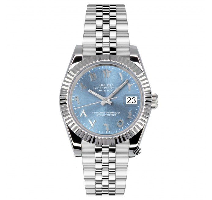 Ice Blue Arabic DJ 39mm