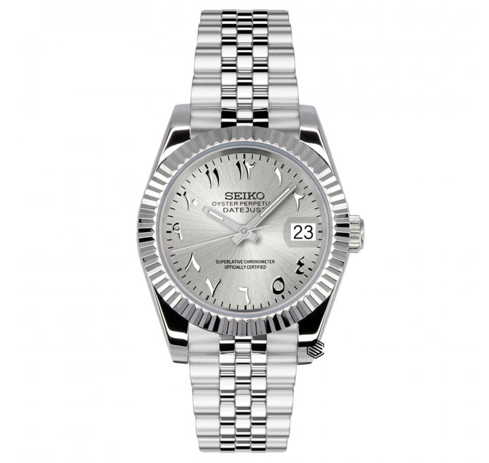 Silver Arabic DJ 39mm