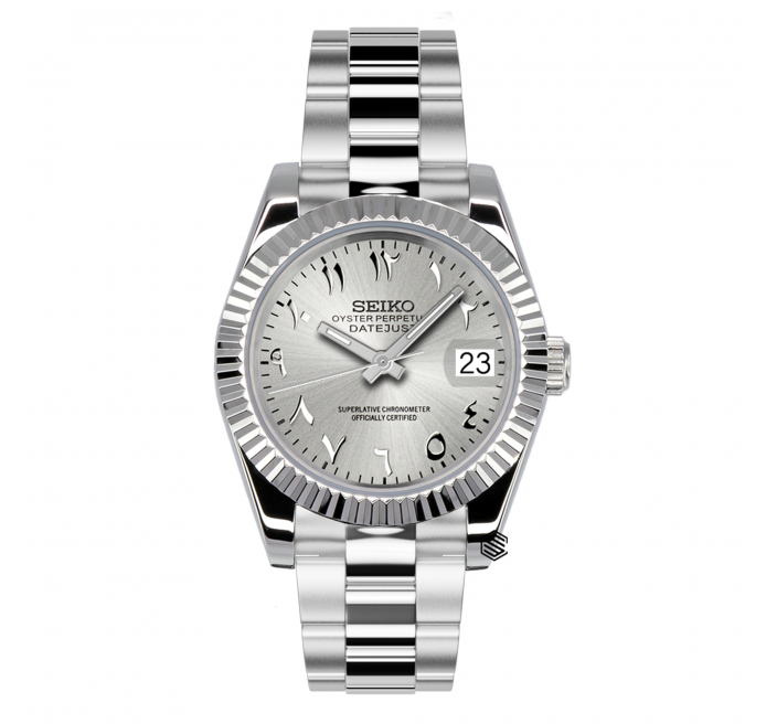 Silver Arabic DJ 39mm