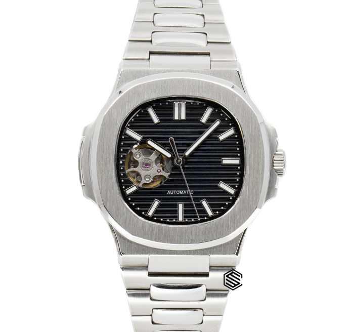 Black Open Heart Nautilus - Seiko Mods