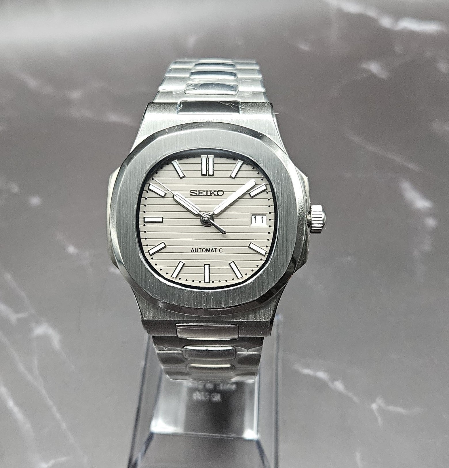 White Nautilus Watch