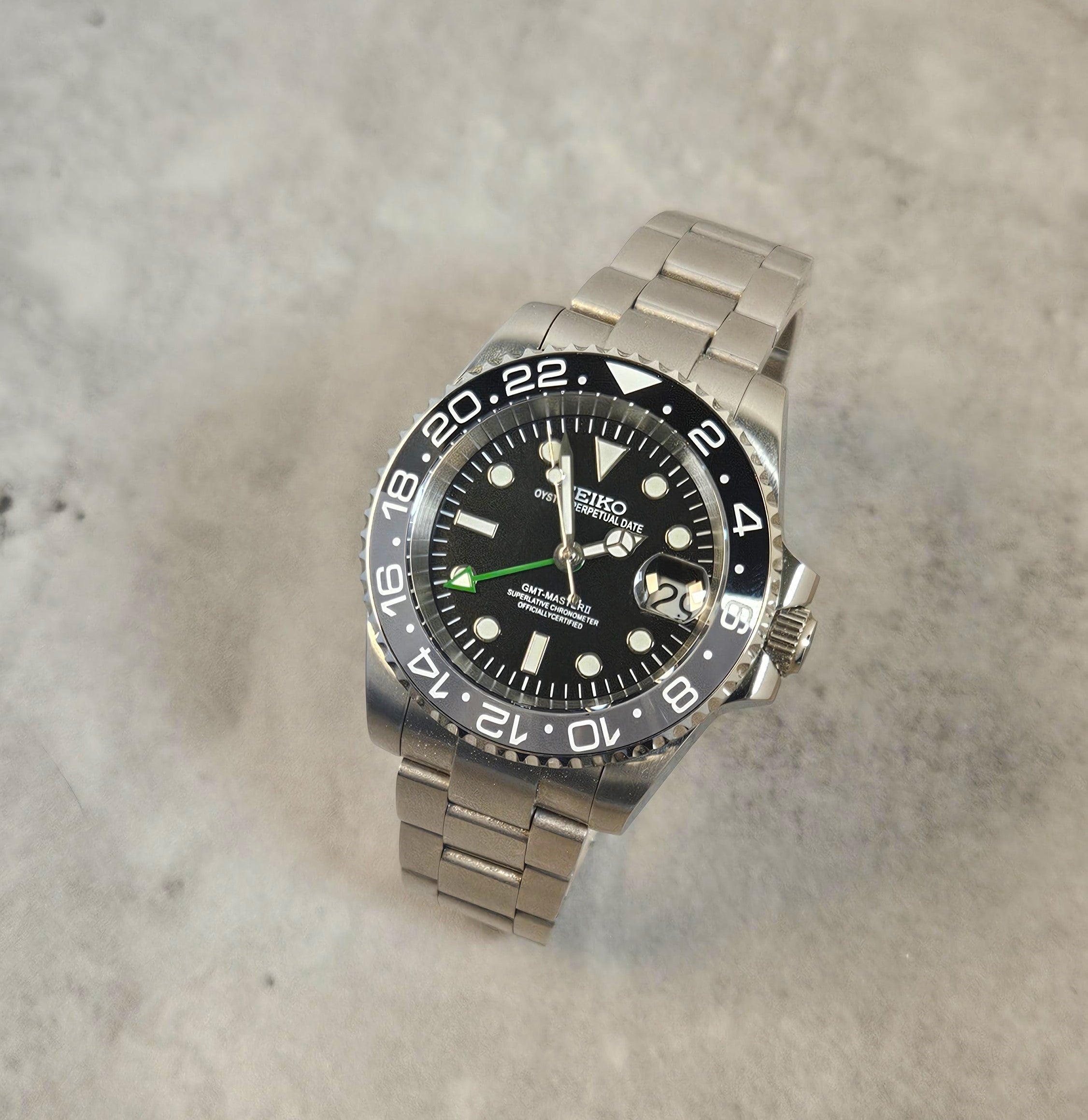 Black Master GMT Watch