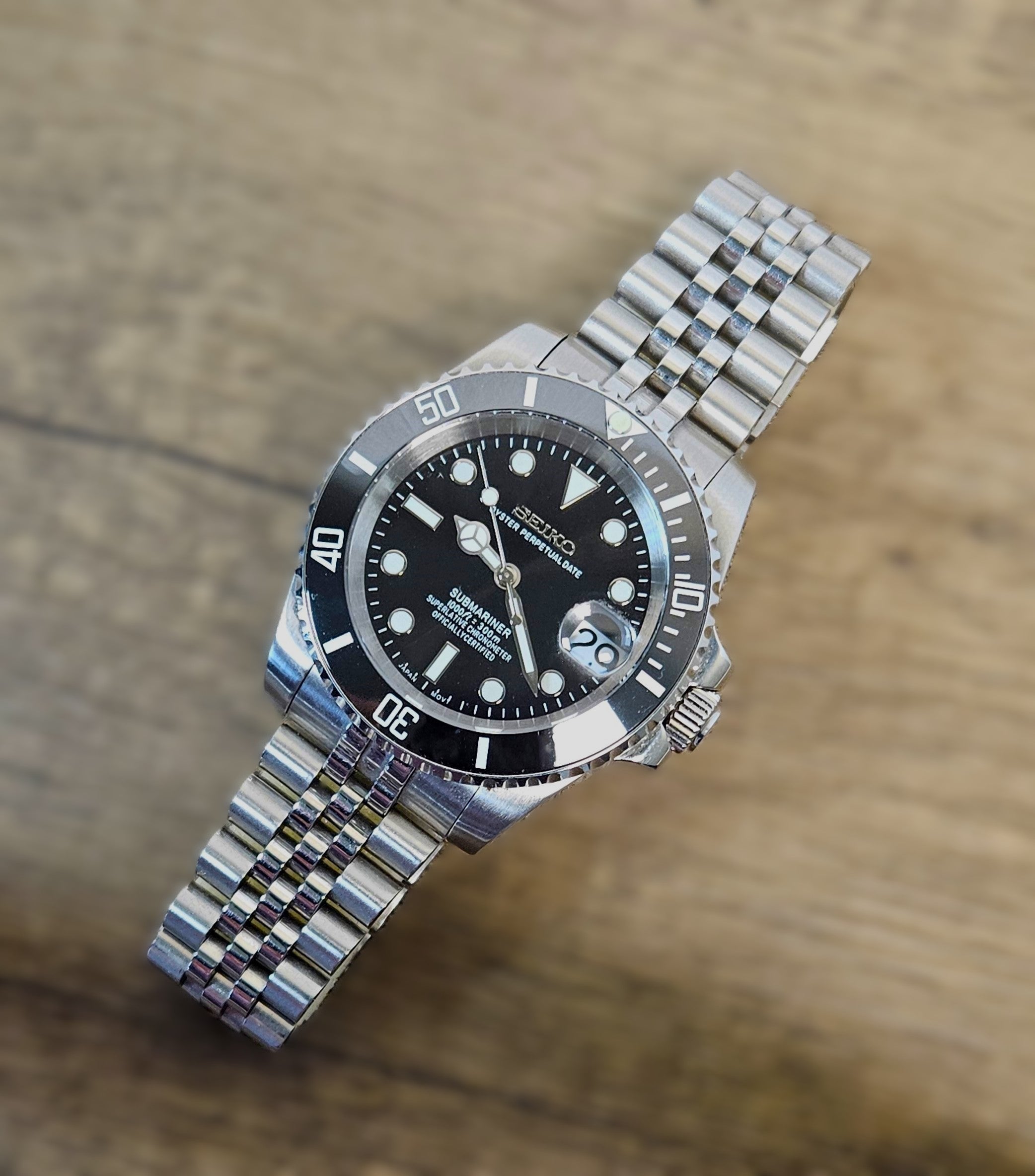 Silver Black Dial Sub