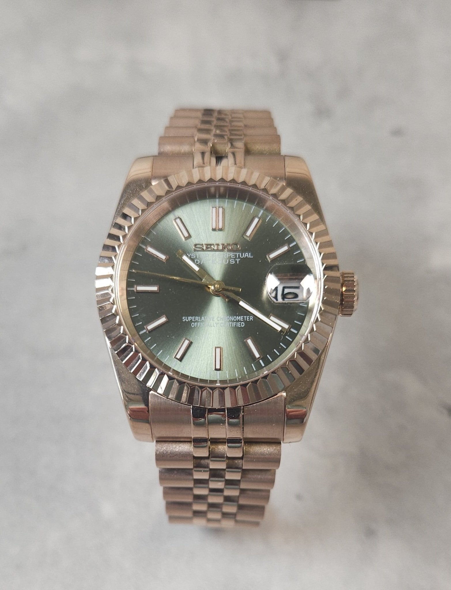 Rose Gold Date Watch