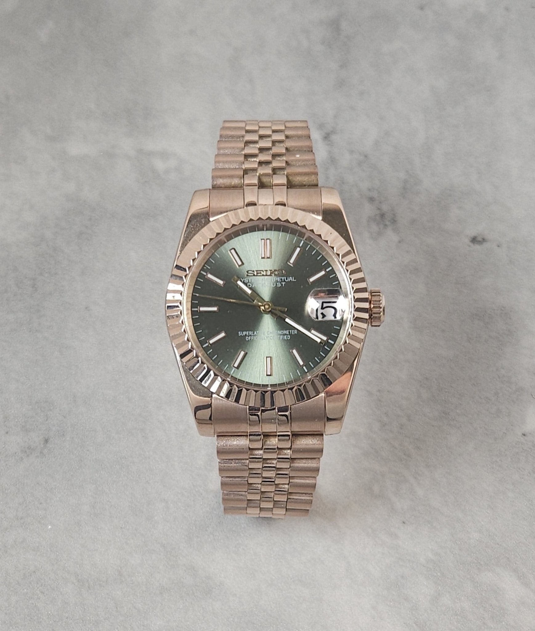 Rose Gold Date Watch