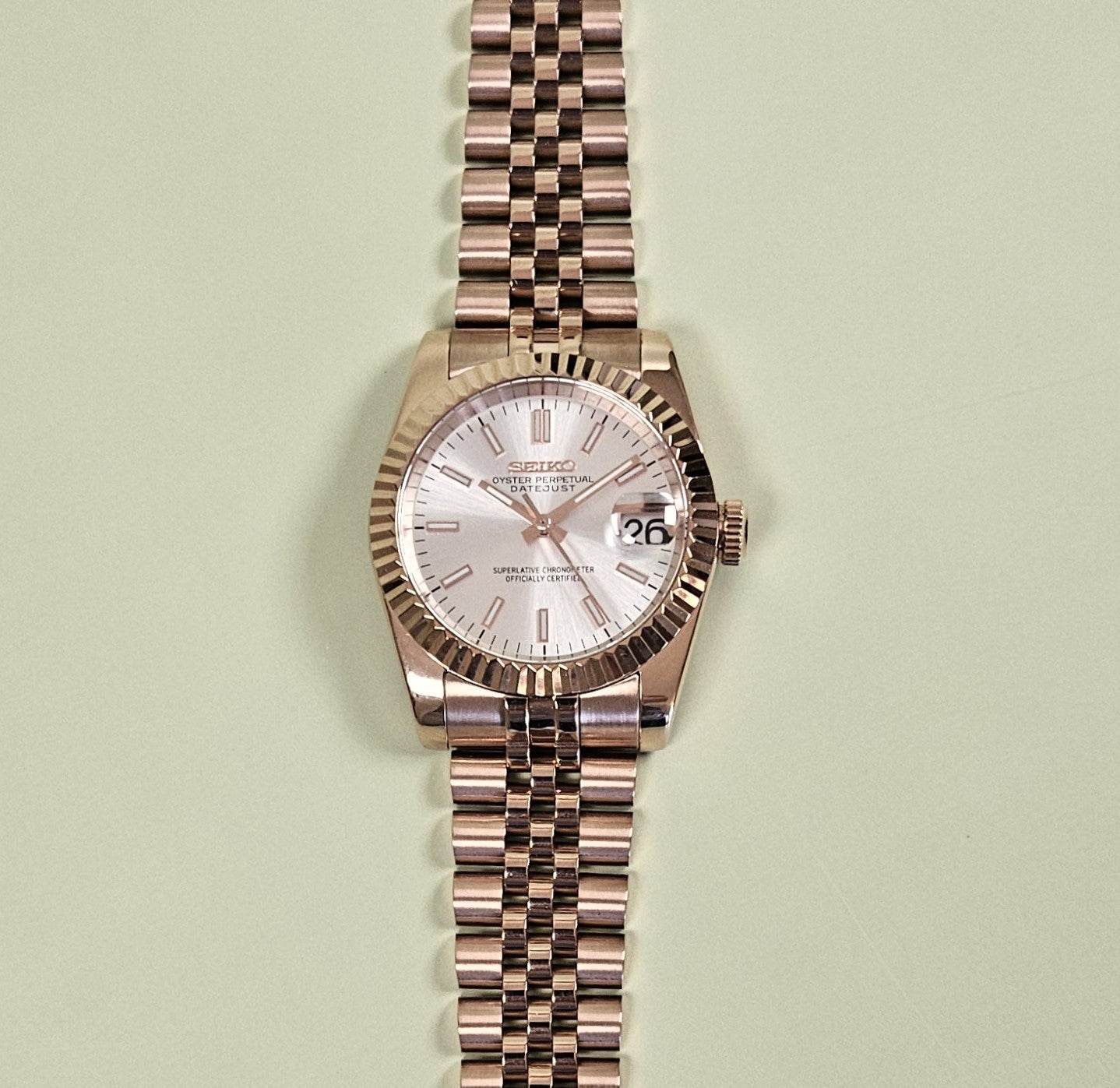 Rose Gold Date Watch