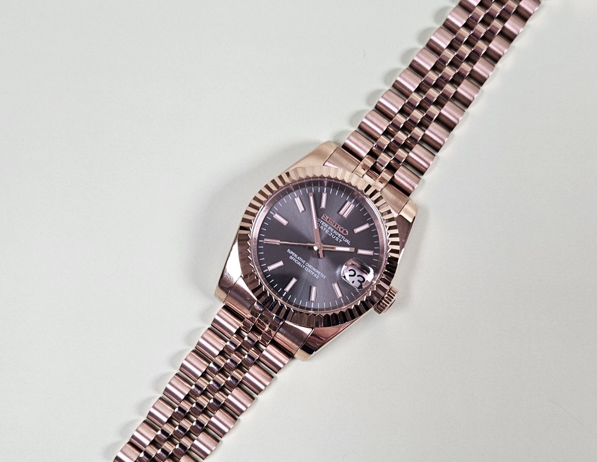 Rose Gold Date Watch