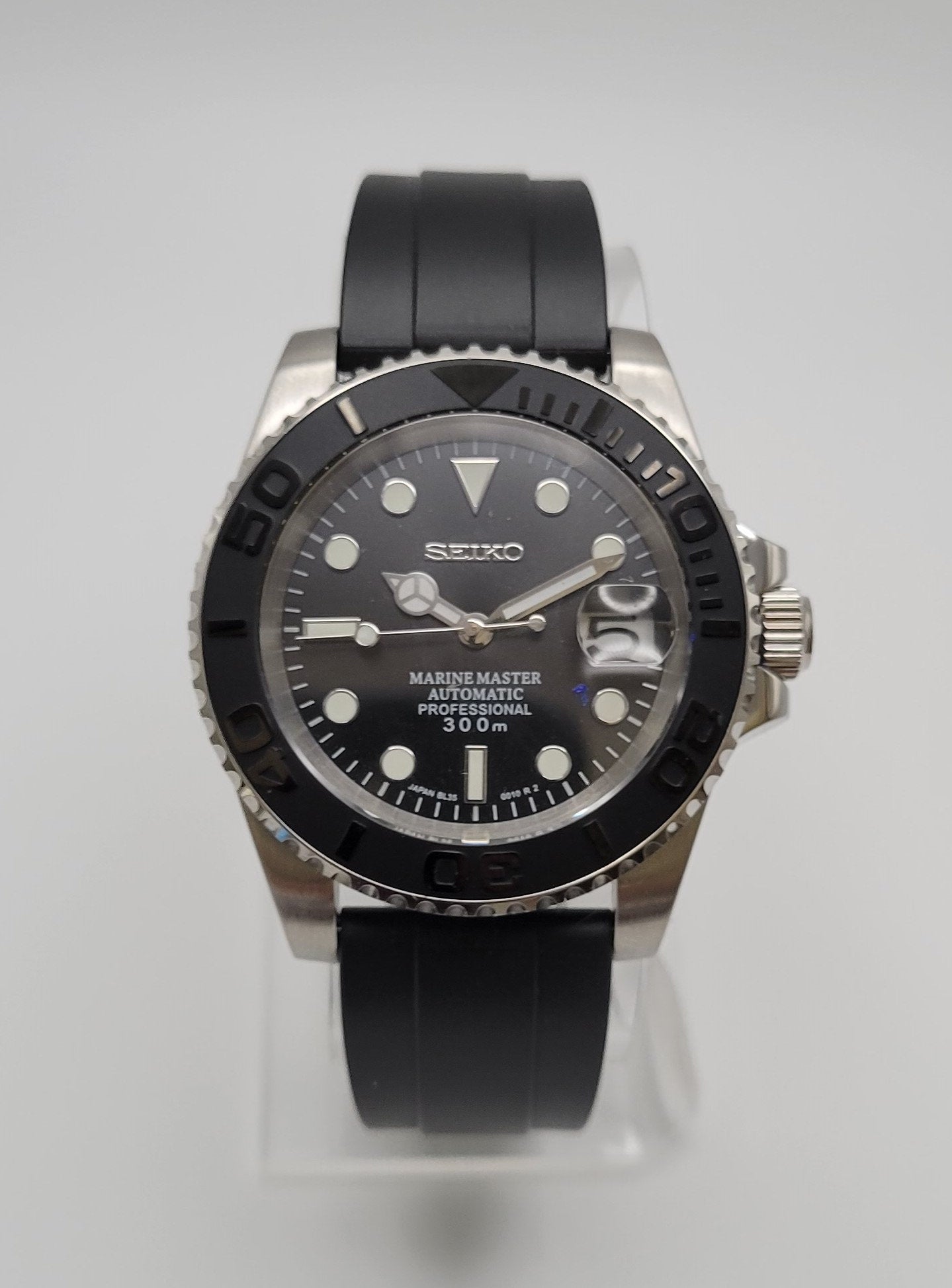 Black Yachtmaster Rubber Strap