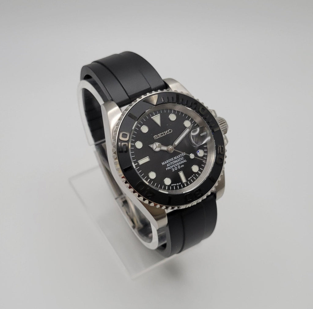 Black Yachtmaster Rubber Strap