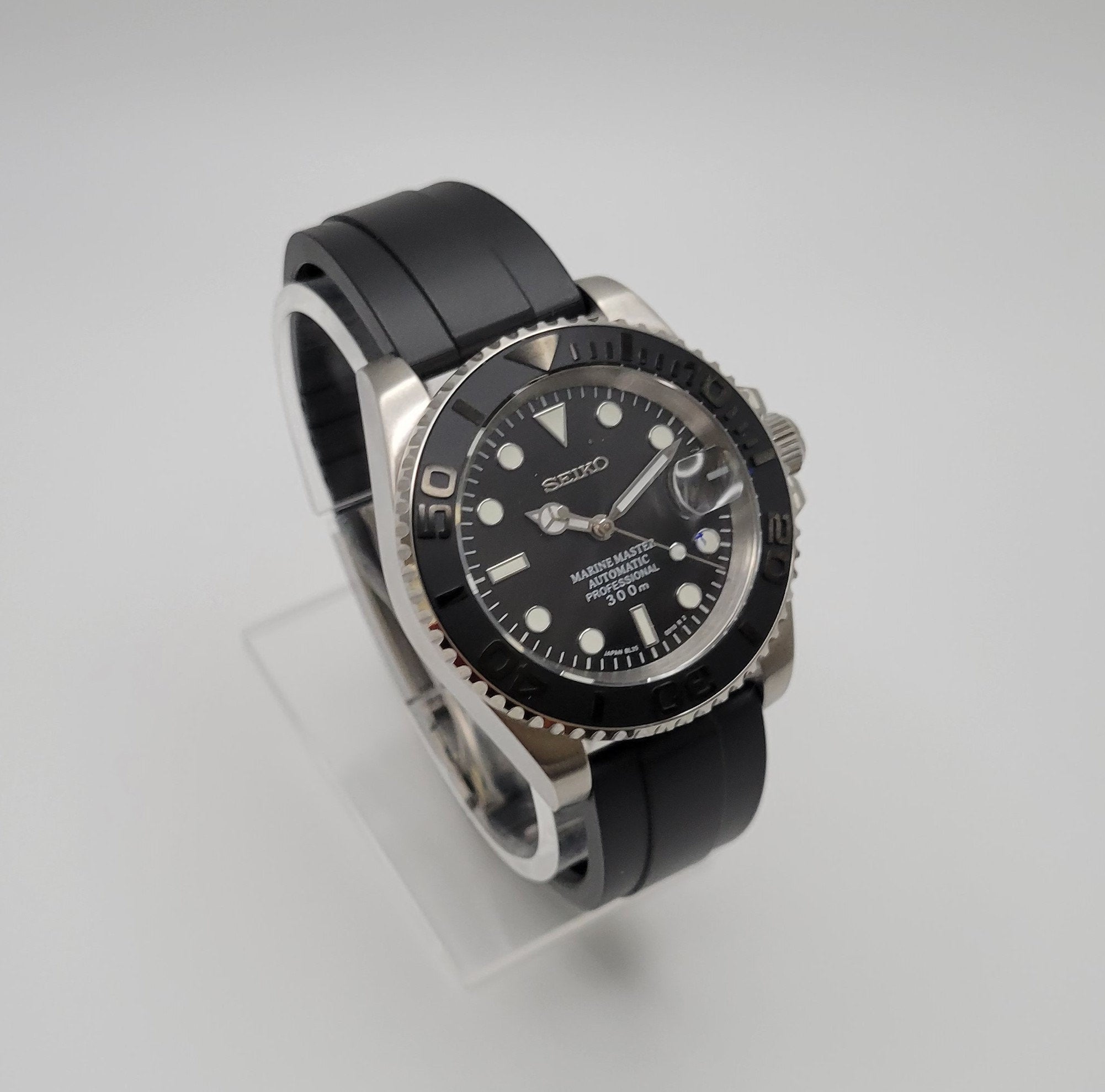 Black Yachtmaster Rubber Strap