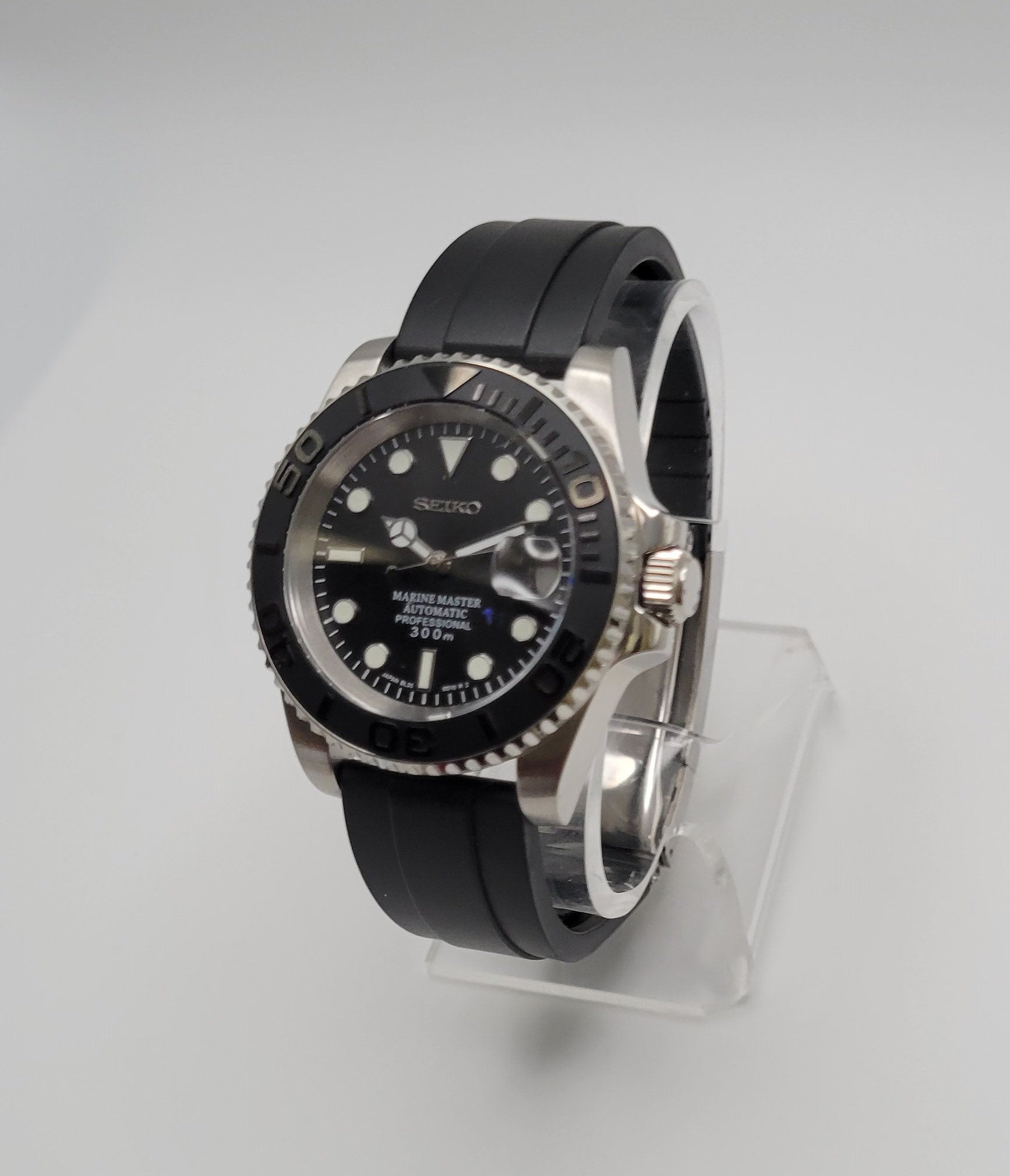 Black Yachtmaster Rubber Strap